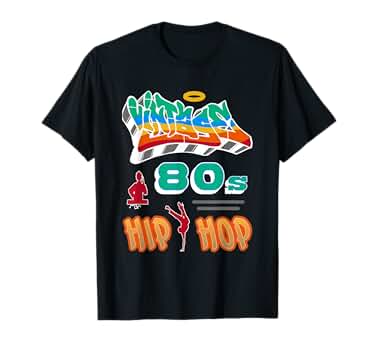 Amazon.com: Vintage 80s, Hip Hop,Retro, Graffiti, B-boy, Dj